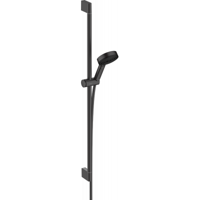 Душевой гарнитур Hansgrohe Pulsify Select S 105 3jet Relaxation EcoSmart со штангой 90 см, матовый черный