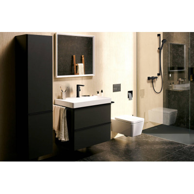 Душевой гарнитур Hansgrohe Pulsify Select S 105 3jet Relaxation EcoSmart со штангой 90 см, матовый черный