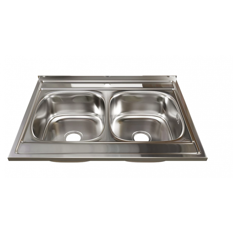 Мойка двойная из нержавеющей стали MIXLINE ML 60x80 528171