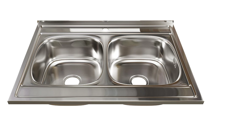 Мойка двойная из нержавеющей стали MIXLINE ML 60x80 528171