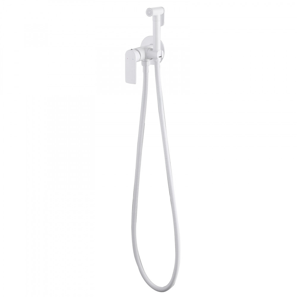 Смеситель ABBER Weiss Insel AF8025W с гигиеническим душем, белый матовый