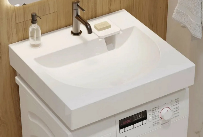 Раковина над стиральной машиной Sanita Luxe Galaxy 60 (60х55)
