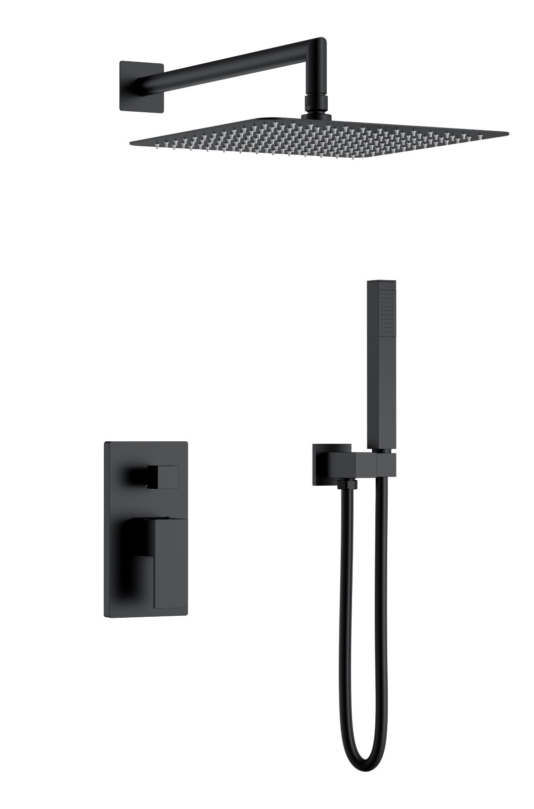 Смеситель встроенный для душа Bohema QUBIC Matt Black
