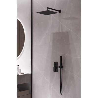 Смеситель встроенный для душа Bohema QUBIC Matt Black