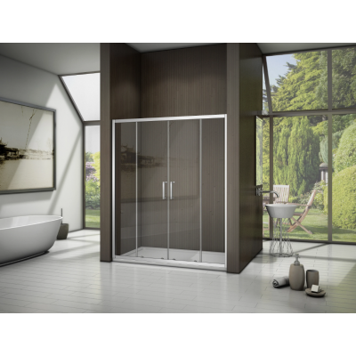 Душевая дверь 160х185см белая GoodDoor Latte ЛА00031