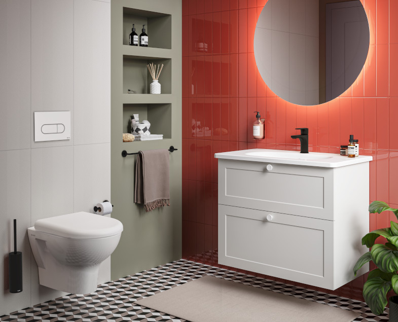 Панель смыва Vitra Root Round, белая