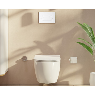 Панель смыва Vitra Root Round, белая