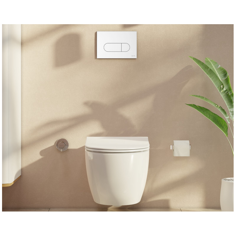 Панель смыва Vitra Root Round, белая