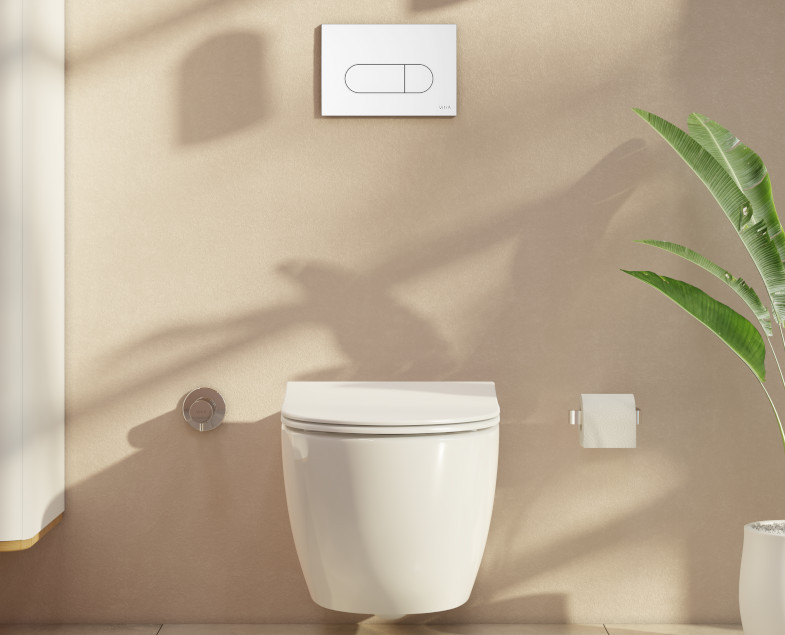 Панель смыва Vitra Root Round, белая
