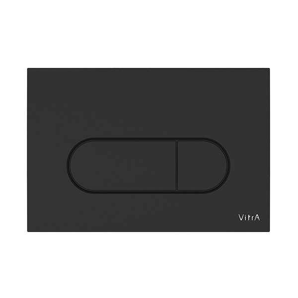 Панель смыва Vitra Root Round, черная матовая