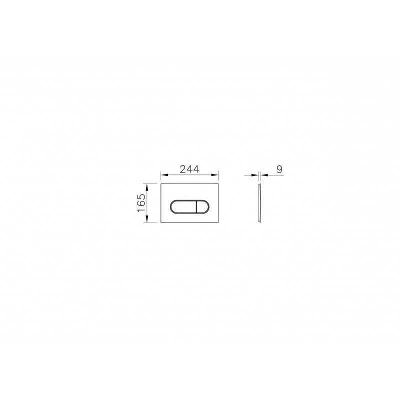 Панель смыва Vitra Root Round, черная матовая