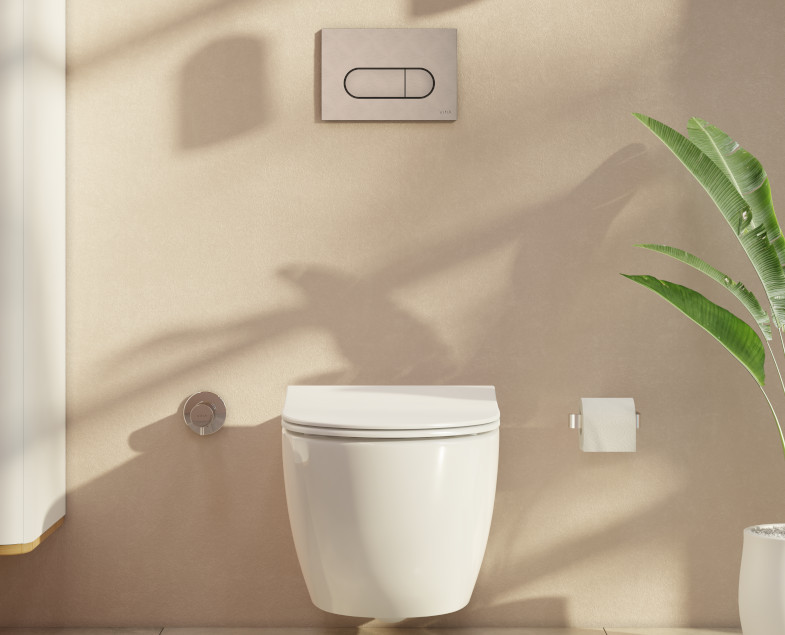 Панель смыва Vitra Root Round, никель