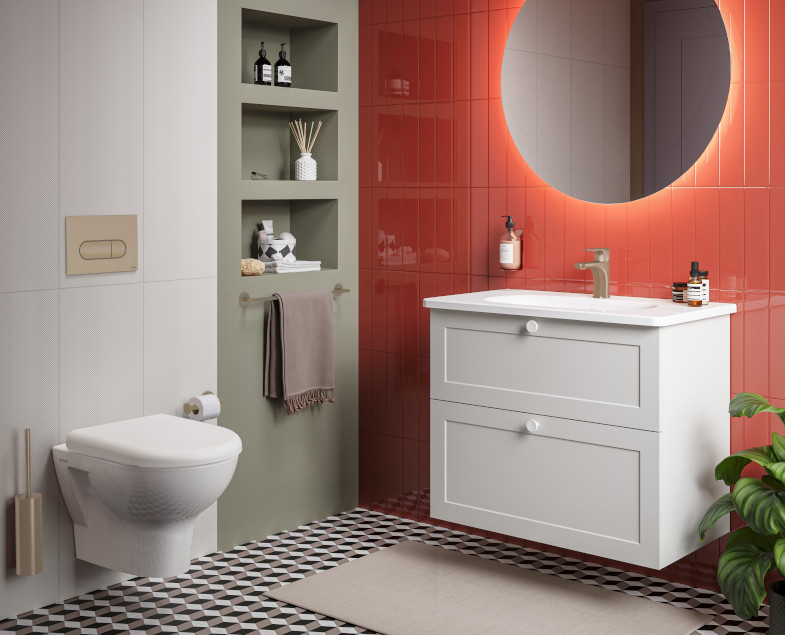 Панель смыва Vitra Root Round, никель