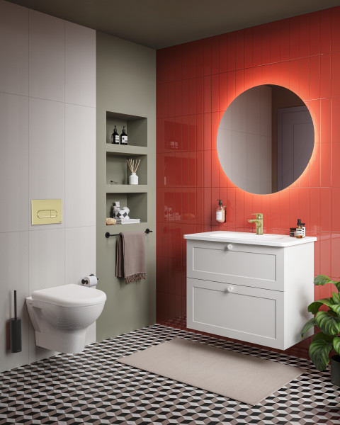 Панель смыва Vitra Root Round, золото