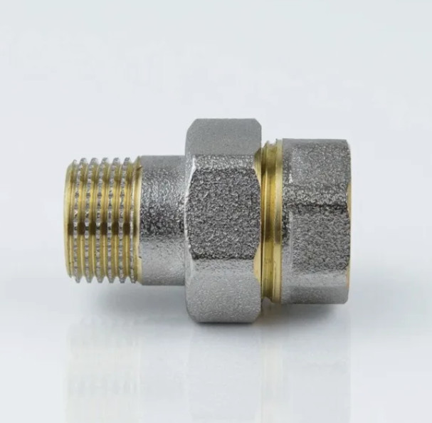 Соединитель латунь никель американка Ду 40 (1 1/2") прямой ВР/НР 9013 ГОСТ 32585-2013 Aquasfera 9013-05