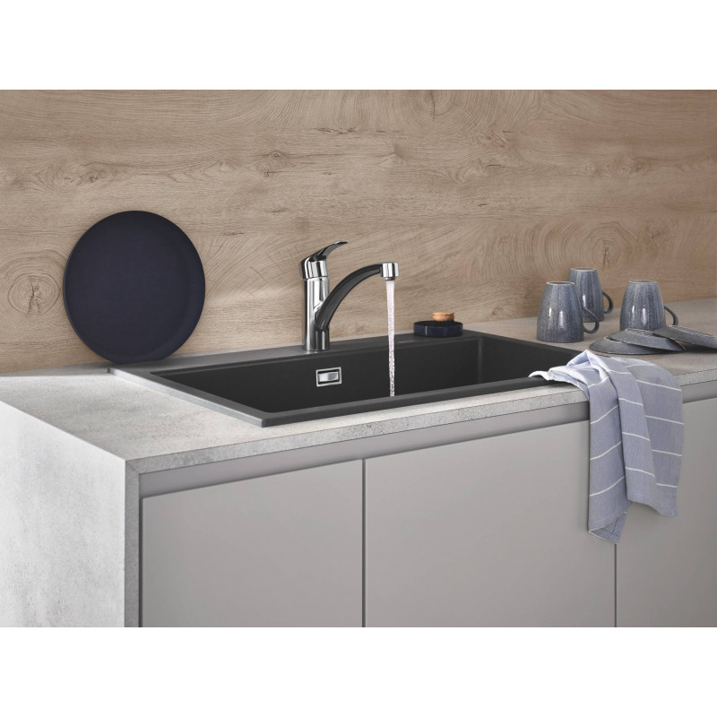 Смеситель однорычажный для мойки Grohe Eurosmart, низкий излив, хром