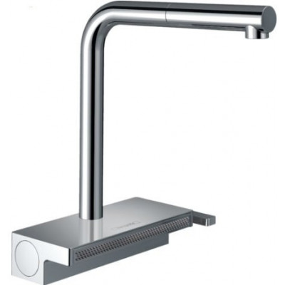 Смеситель для кухни Hansgrohe Aquno Select M81250мм, 2 режима, выдвижной Г-излив, душевой поток, хром
