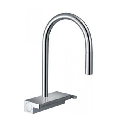 Смеситель для кухни Hansgrohe Aquno Select M81 165мм, 3 режима, Sbox, хромима, выдвижной U излив