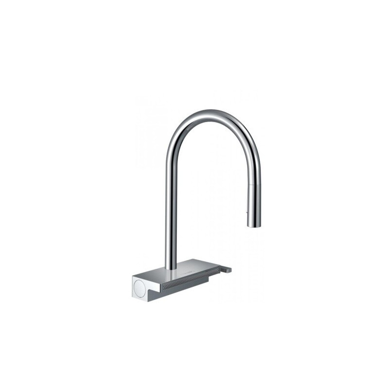 Смеситель для кухни Hansgrohe Aquno Select M81 165мм, 3 режима, Sbox, хромима, выдвижной U излив