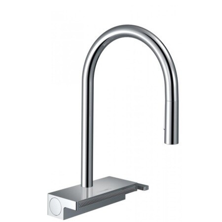 Смеситель для кухни Hansgrohe Aquno Select M81 165мм, 3 режима, Sbox, хромима, выдвижной U излив