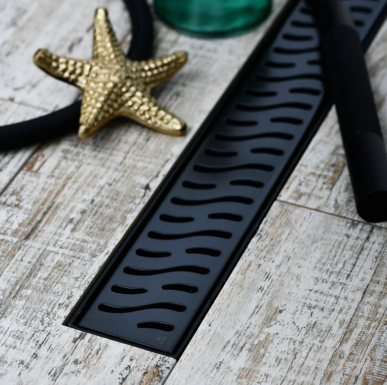 Душевой лоток MCH/Veconi Harmony Black 750мм