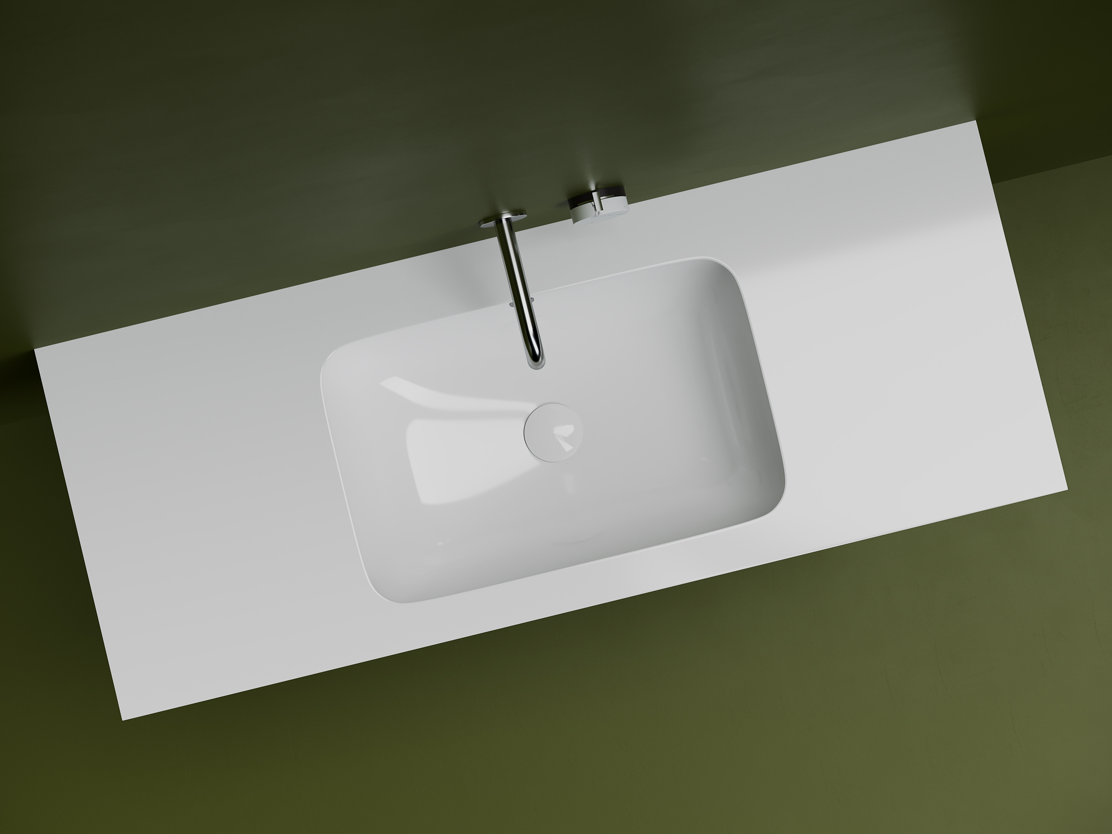 Раковина встраиваемая снизу под столешницу Ceramica Nova Element 540x360x190, с отверстием слива - перелива