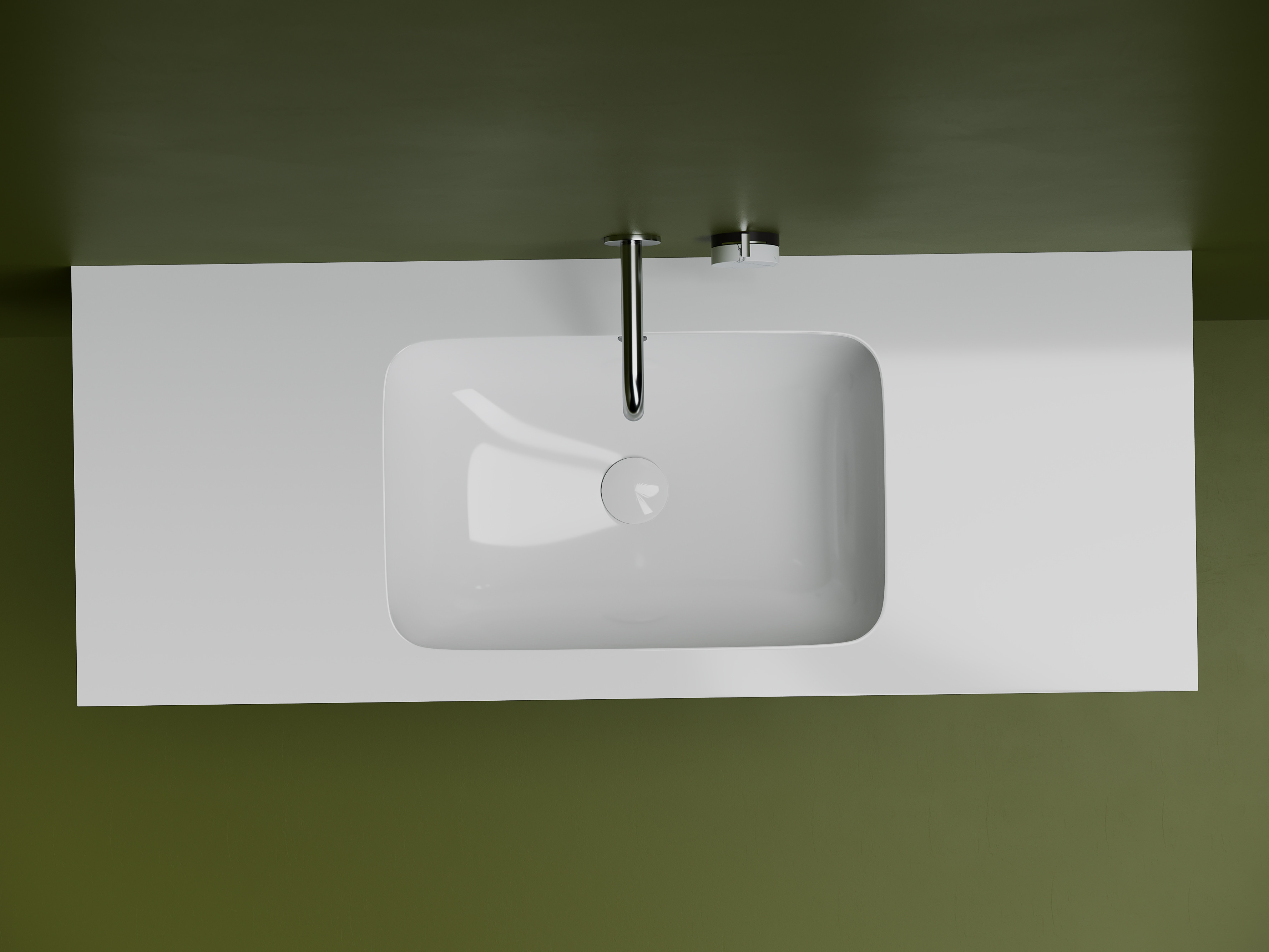 Раковина встраиваемая снизу под столешницу Ceramica Nova Element 540x360x190, с отверстием слива - перелива