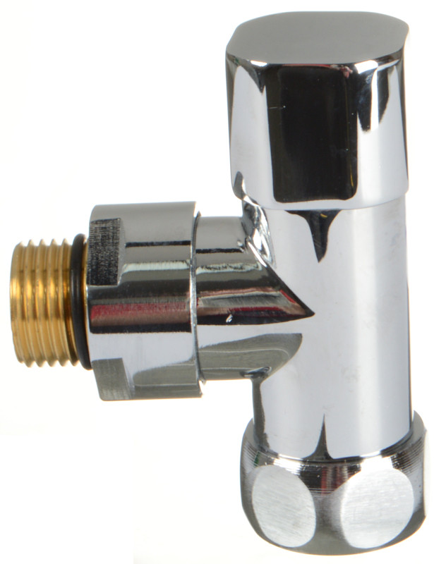 кран для полотенцесушителя угловой 1/2"*3/4" с ручной регулировкой (квадратная ручка) TeRma 33681
