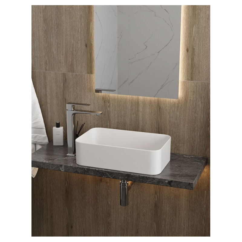 Смеситель для раковины-чаши Quwelle Flat однорычажный, хром