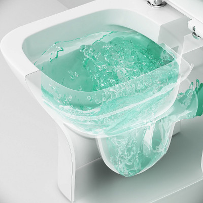 Унитаз напольный Gem безободковый с сиденьем микролифт, белый  AM.PM C908601SC