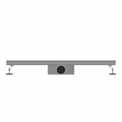Трап для душа с гидрозатвором горизонтальный выпуск Quwelle Steel 10х50 c решеткой нержавеющая сталь
