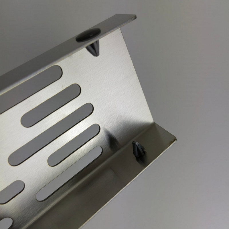 Трап для душа с гидрозатвором горизонтальный выпуск Quwelle Steel 10х50 c решеткой нержавеющая сталь