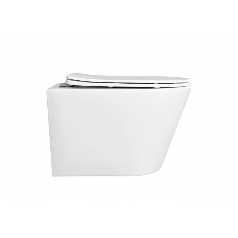 Унитаз подвесной безободковый Aquatek ВЕГА AQ1905-MW 525*360*320 с сиденьем Soft Close