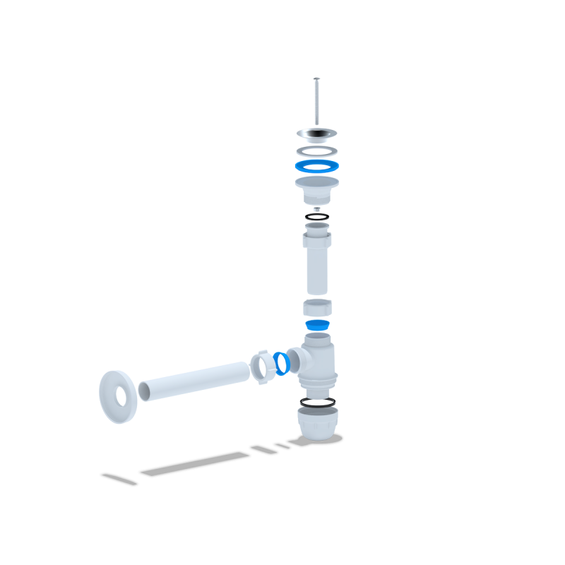 Сифон АНИ Юнг 1 1/4"*32 с прямой трубой 32 BM1003