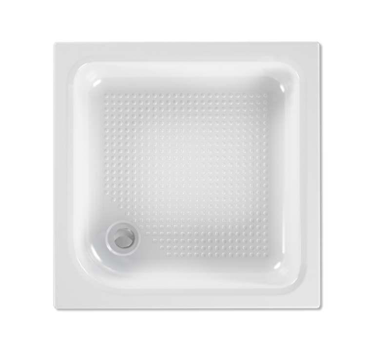 Акриловый душевой поддон 90x90x30 Quwelle Квадрат 30, с каркасом, экраном и сифоном