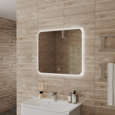 Зеркало настенное с LED подсветкой QuWelle Halo 80x70 Sensor