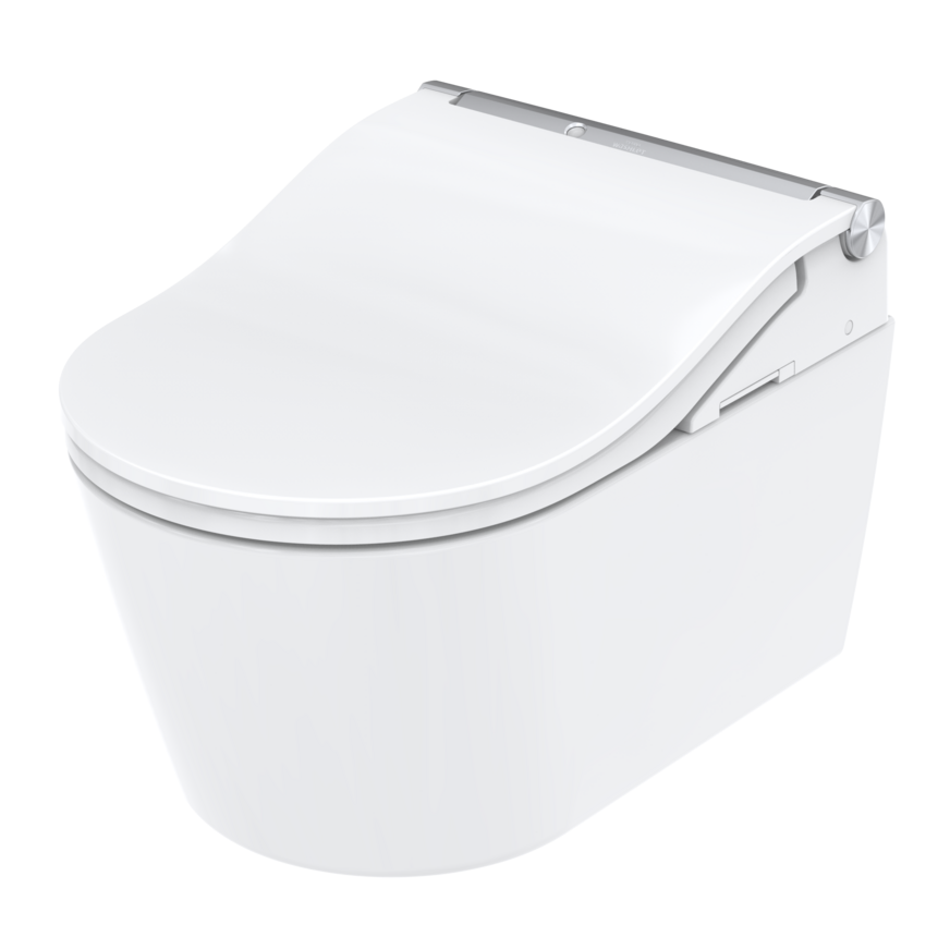 Комплект Крышка-биде TOTO WASHLET® RW с хромированной отделкой, с пультом ДУ, с унитазом, с инсталляцией Teceprofil