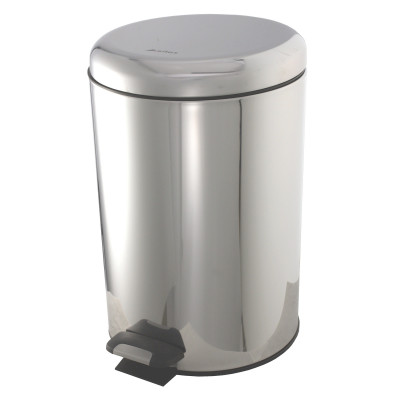 Ведро с педалью, 12L блестящее Ksitex GB-12L
