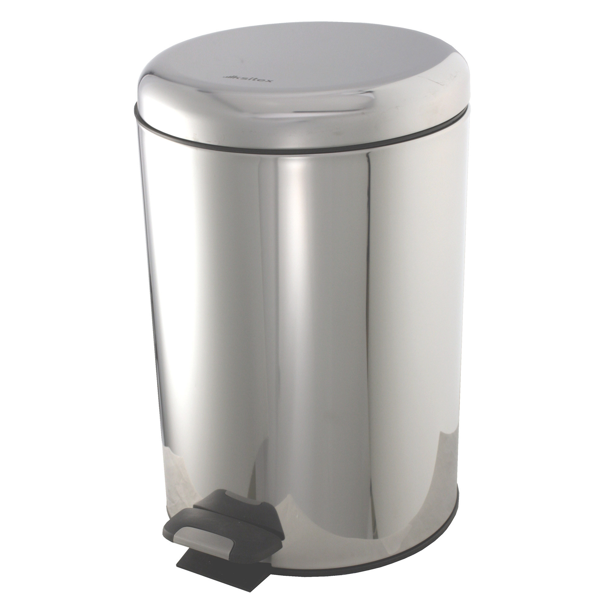 Ведро с педалью, 12L блестящее Ksitex GB-12L