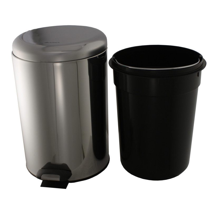 Ведро с педалью, 12L блестящее Ksitex GB-12L