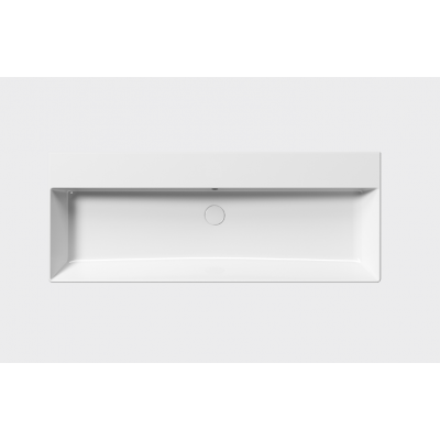 Раковина GSI Kube X 120x47см White glossy, без отверстия под смеситель, навесная, накладная, белая
