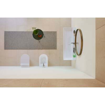 Раковина GSI Kube X 120x47см White glossy, без отверстия под смеситель, навесная, накладная, белая