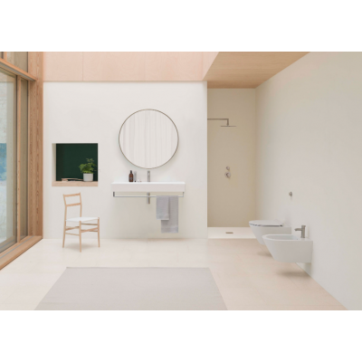 Раковина GSI Kube X 120x47см White glossy, без отверстия под смеситель, навесная, накладная, белая