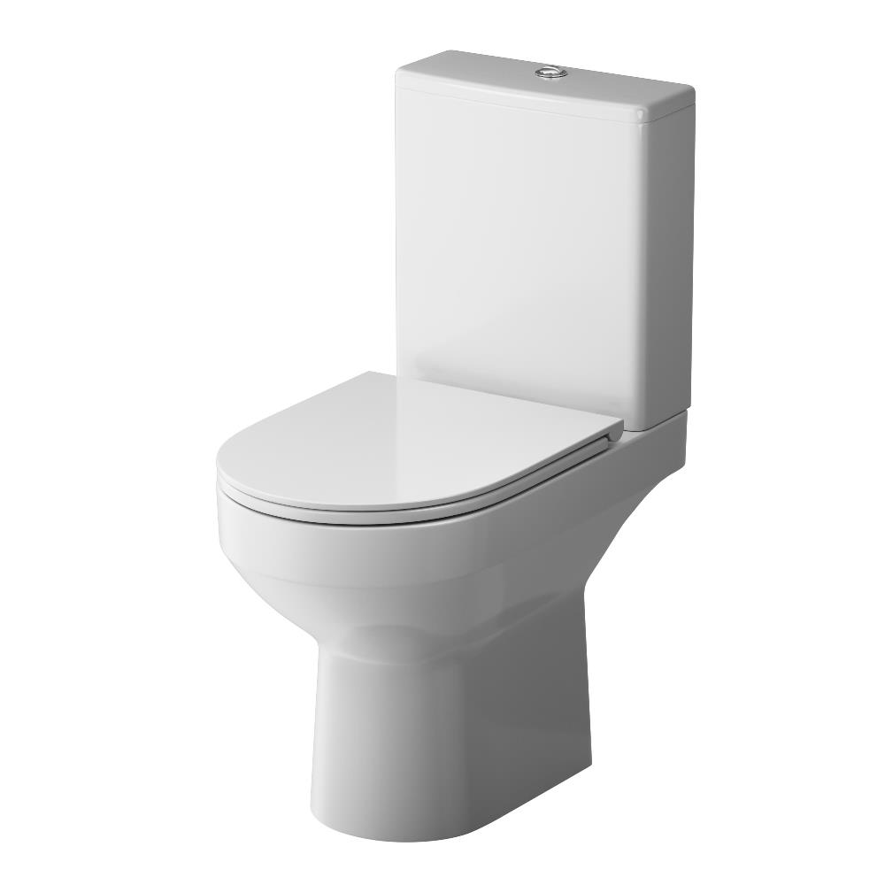Унитаз-компакт с закрытым сидением безободковый белый Am.pm Spirit 2.0 C708600SC