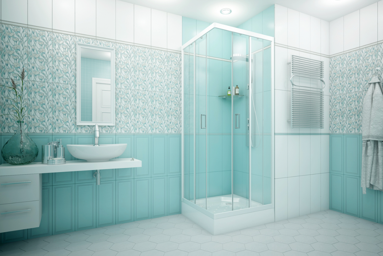 Душевое ограждение Quwelle Классик 80х80x185, профиль белый, стекло прозрачное