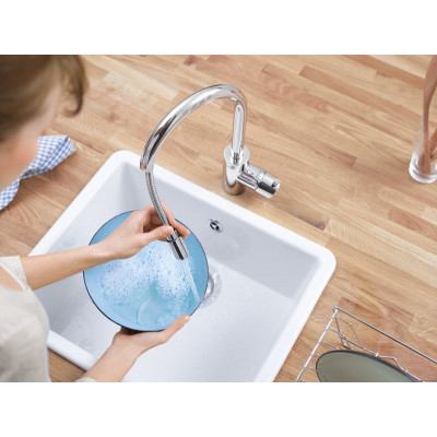 Смеситель для кухни с вытяжным изливом GROHE Eurostyle Cosmopolitan, хром