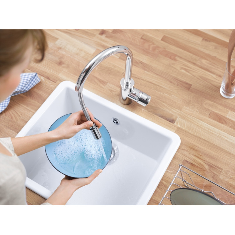 Смеситель для кухни с вытяжным изливом GROHE Eurostyle Cosmopolitan, хром