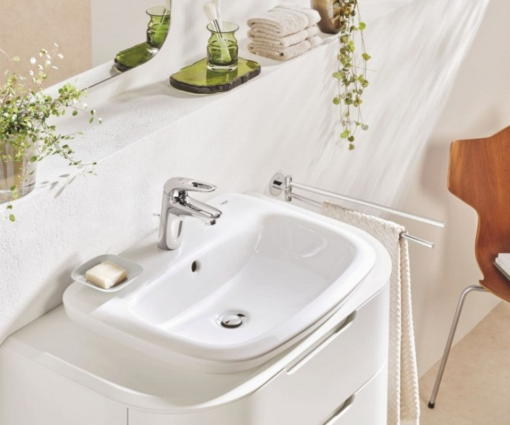 Смеситель для раковины GROHE Eurostyle S-size с цепочкой, хром