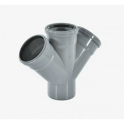 Крестовина PP-H 1-плоскостная серый BASE Дн 110х110х110х45гр б/нап в/к VALFEX 27111110