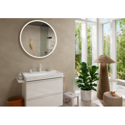 Душевая система хром Hansgrohe Pulsify S Showerpipe 260 1jet с ShowerTablet Select 400, матовый белый